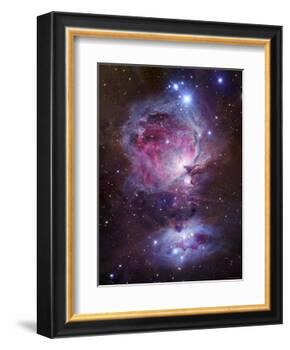 M42, the Orion Nebula (Top), and NGC 1977, a Reflection Nebula (Bottom)-Stocktrek Images-Framed Photographic Print