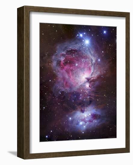 M42, the Orion Nebula (Top), and NGC 1977, a Reflection Nebula (Bottom)-Stocktrek Images-Framed Photographic Print