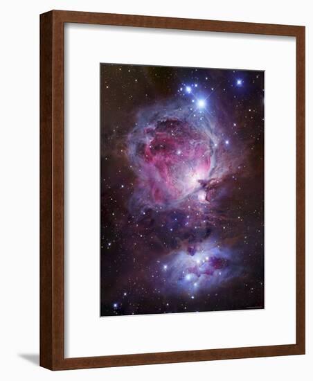 M42, the Orion Nebula (Top), and NGC 1977, a Reflection Nebula (Bottom)-Stocktrek Images-Framed Photographic Print