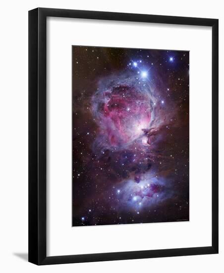 M42, the Orion Nebula (Top), and NGC 1977, a Reflection Nebula (Bottom)-Stocktrek Images-Framed Photographic Print