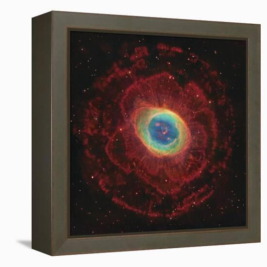 M57, the Ring Nebula-null-Framed Premier Image Canvas