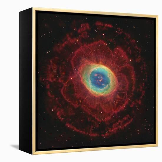 M57, the Ring Nebula-null-Framed Premier Image Canvas