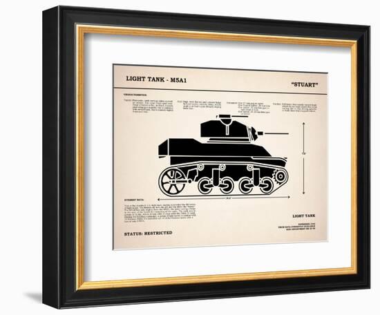 M5A1 Light Tank-Mark Rogan-Framed Premium Giclee Print