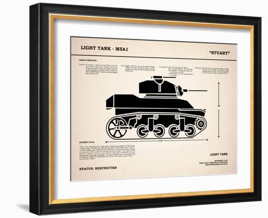 M5A1 Light Tank-Mark Rogan-Framed Art Print