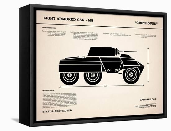 M8 Armored Car Greyhound-Mark Rogan-Framed Stretched Canvas