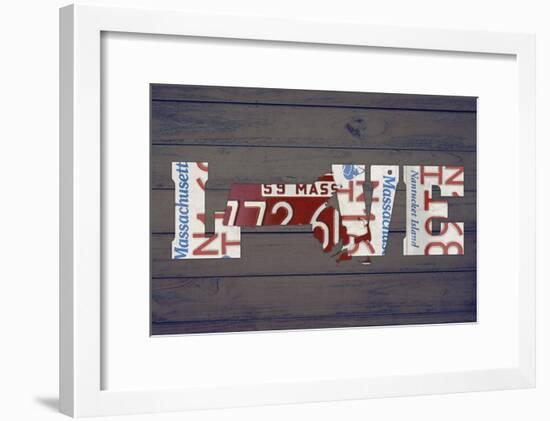 MA State Love-Design Turnpike-Framed Giclee Print