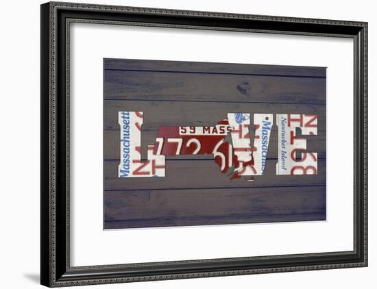 MA State Love-Design Turnpike-Framed Giclee Print