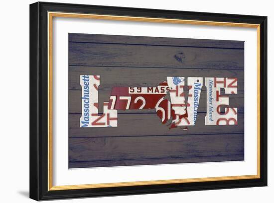 MA State Love-Design Turnpike-Framed Giclee Print