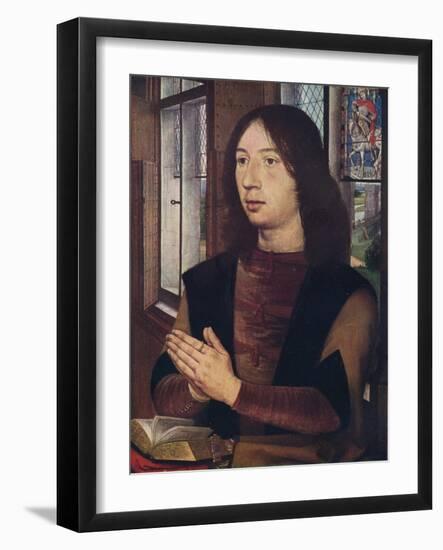 'Maarten van Nieuwenhove, from The Diptych of Maerten van Nieuwenhove', 1487-Hans Memling-Framed Giclee Print