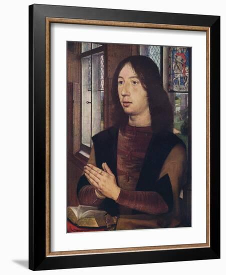 'Maarten van Nieuwenhove, from The Diptych of Maerten van Nieuwenhove', 1487-Hans Memling-Framed Giclee Print