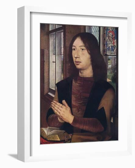 'Maarten van Nieuwenhove, from The Diptych of Maerten van Nieuwenhove', 1487-Hans Memling-Framed Giclee Print