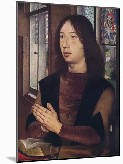 'Maarten van Nieuwenhove, from The Diptych of Maerten van Nieuwenhove', 1487-Hans Memling-Mounted Giclee Print