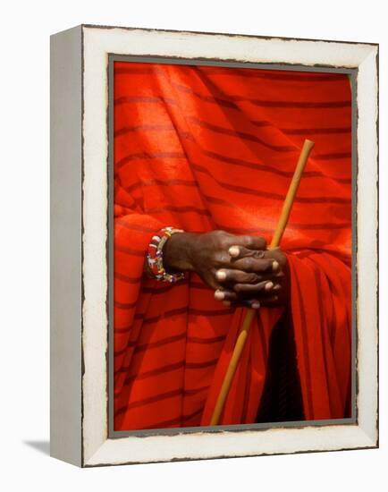 Maasai Teacher, Esetiti Nursery School, Amboseli National Park, Kenya-Alison Jones-Framed Premier Image Canvas