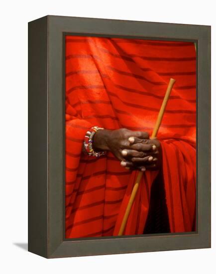 Maasai Teacher, Esetiti Nursery School, Amboseli National Park, Kenya-Alison Jones-Framed Premier Image Canvas