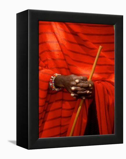 Maasai Teacher, Esetiti Nursery School, Amboseli National Park, Kenya-Alison Jones-Framed Premier Image Canvas