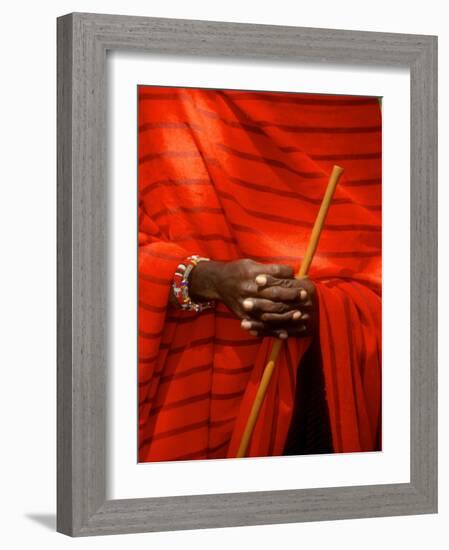 Maasai Teacher, Esetiti Nursery School, Amboseli National Park, Kenya-Alison Jones-Framed Photographic Print