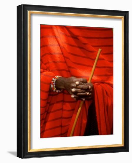 Maasai Teacher, Esetiti Nursery School, Amboseli National Park, Kenya-Alison Jones-Framed Photographic Print