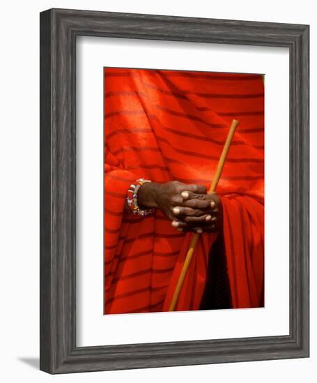 Maasai Teacher, Esetiti Nursery School, Amboseli National Park, Kenya-Alison Jones-Framed Photographic Print