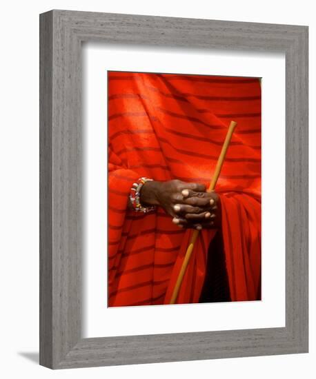 Maasai Teacher, Esetiti Nursery School, Amboseli National Park, Kenya-Alison Jones-Framed Photographic Print