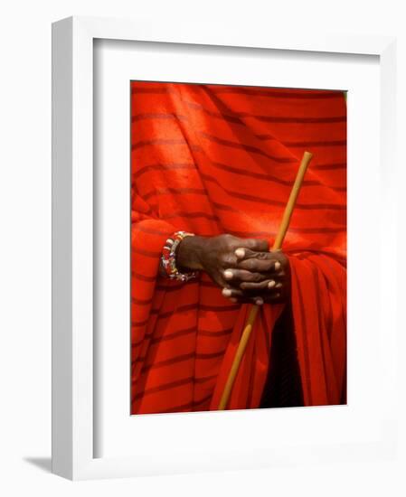 Maasai Teacher, Esetiti Nursery School, Amboseli National Park, Kenya-Alison Jones-Framed Photographic Print