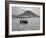 Maasai Warriors Stride across Golden Grass Plains at Foot of Ol Doinyo Lengai, 'Mountain of God'-Nigel Pavitt-Framed Photographic Print