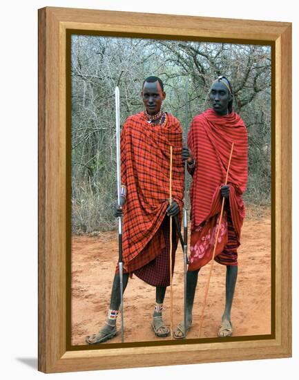 Maasai Warriors-null-Framed Premier Image Canvas