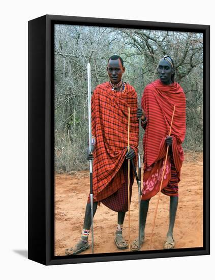 Maasai Warriors-null-Framed Premier Image Canvas