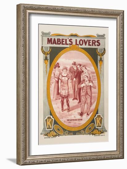 Mabel's Lovers-Keystone Film-Framed Art Print