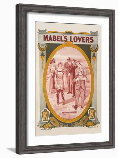 Mabel's Lovers-Keystone Film-Framed Art Print