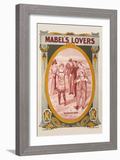 Mabel's Lovers-Keystone Film-Framed Art Print