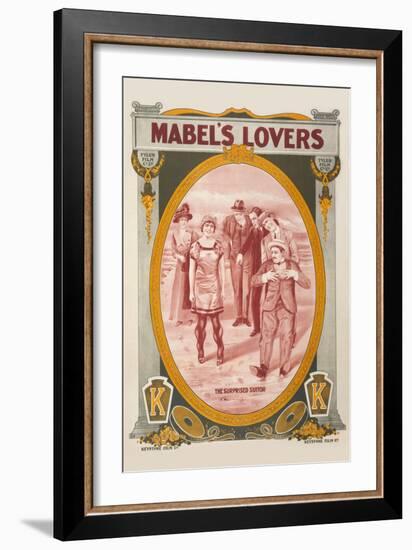 Mabel's Lovers-Keystone Film-Framed Art Print