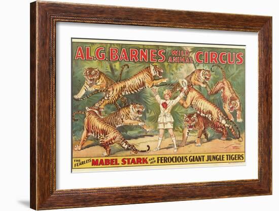 Mabel Stark, Tiger Trainer-null-Framed Premium Giclee Print