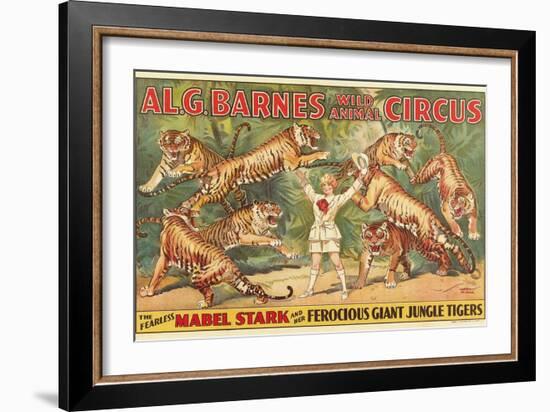 Mabel Stark, Tiger Trainer-null-Framed Premium Giclee Print