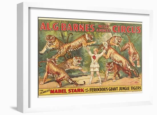 Mabel Stark, Tiger Trainer-null-Framed Premium Giclee Print