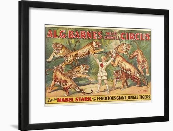 Mabel Stark, Tiger Trainer-null-Framed Premium Giclee Print