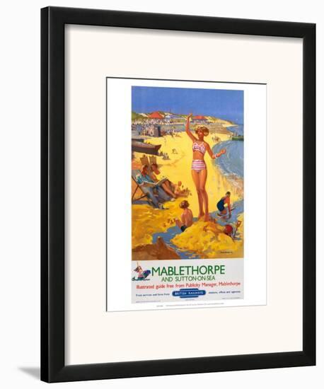 Mablethorpe and Sutton-on-sea, BR, c.1950s-null-Framed Art Print