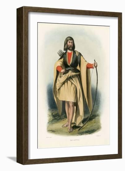 Mac Arthur , from the Clans of the Scottish Highlands, Pub.1845 (Colour Litho)-Robert Ronald McIan-Framed Giclee Print