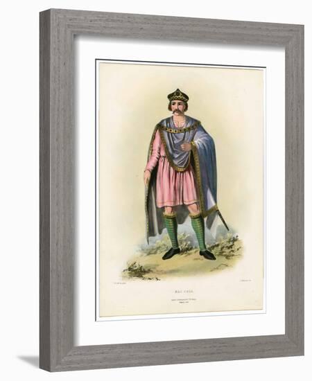 Mac Coll , from the Clans of the Scottish Highlands, Pub.1845 (Colour Litho)-Robert Ronald McIan-Framed Giclee Print