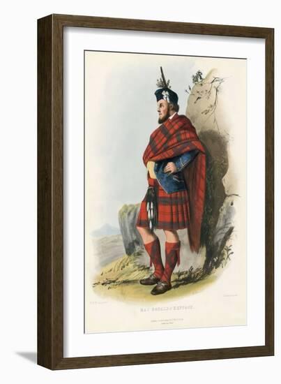 Mac Donald of Keppagh , from the Clans of the Scottish Highlands, Pub.1845 (Colour Litho)-Robert Ronald McIan-Framed Giclee Print