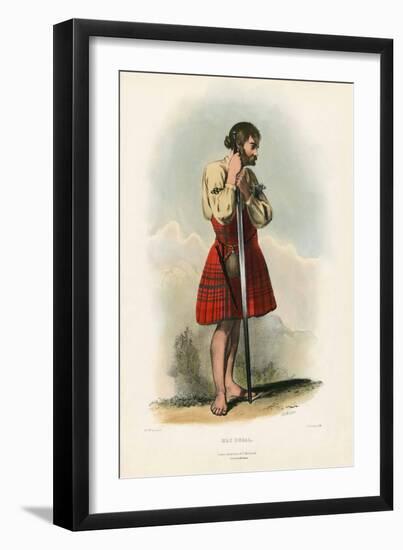 Mac Dugal , from the Clans of the Scottish Highlands, Pub.1845 (Colour Litho)-Robert Ronald McIan-Framed Giclee Print