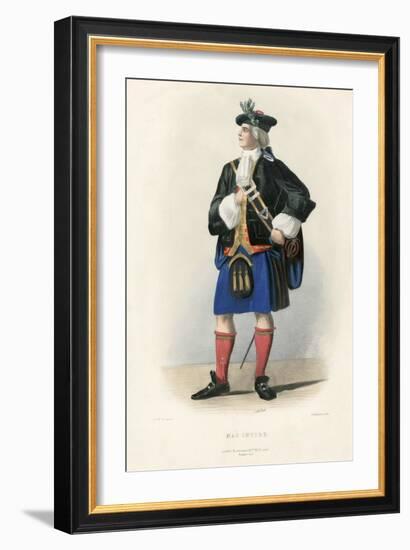 Mac Intire , from the Clans of the Scottish Highlands, Pub.1845 (Colour Litho)-Robert Ronald McIan-Framed Giclee Print