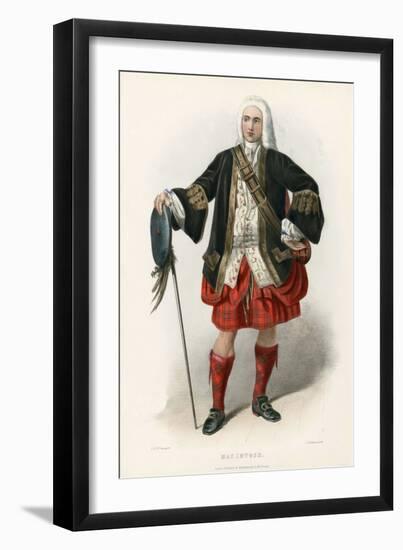 Mac Intoch , from the Clans of the Scottish Highlands, Pub.1845 (Colour Litho)-Robert Ronald McIan-Framed Giclee Print