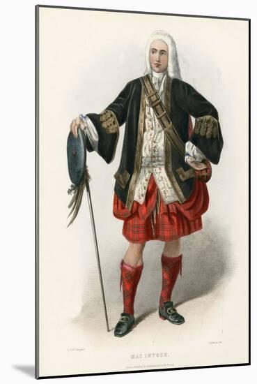 Mac Intoch , from the Clans of the Scottish Highlands, Pub.1845 (Colour Litho)-Robert Ronald McIan-Mounted Giclee Print