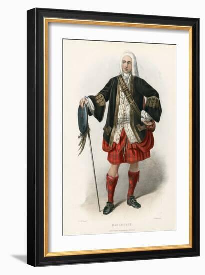 Mac Intoch , from the Clans of the Scottish Highlands, Pub.1845 (Colour Litho)-Robert Ronald McIan-Framed Giclee Print
