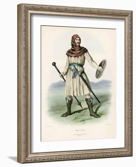 Mac Ivor , from the Clans of the Scottish Highlands, Pub.1845 (Colour Litho)-Robert Ronald McIan-Framed Giclee Print