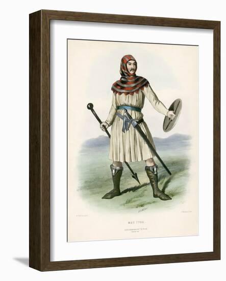 Mac Ivor , from the Clans of the Scottish Highlands, Pub.1845 (Colour Litho)-Robert Ronald McIan-Framed Giclee Print