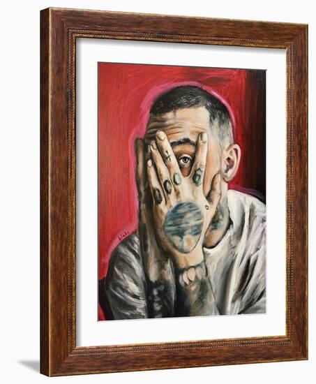 Mac Miller, C.2020 (Acrylic on Canvas)-Blake Munch-Framed Giclee Print