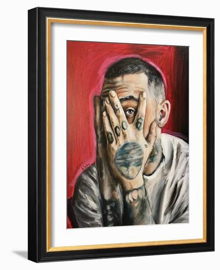 Mac Miller, C.2020 (Acrylic on Canvas)-Blake Munch-Framed Giclee Print