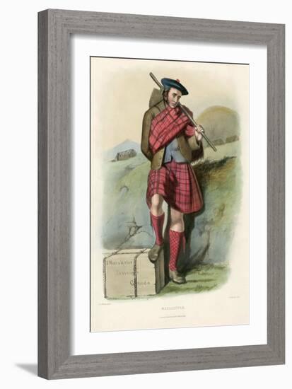 Macalister , from the Clans of the Scottish Highlands, Pub.1845 (Colour Litho)-Robert Ronald McIan-Framed Giclee Print