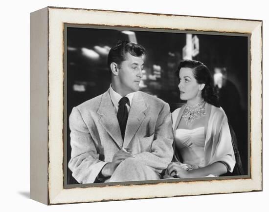 Macao, from Left, Robert Mitchum, Jane Russell, 1952-null-Framed Stretched Canvas